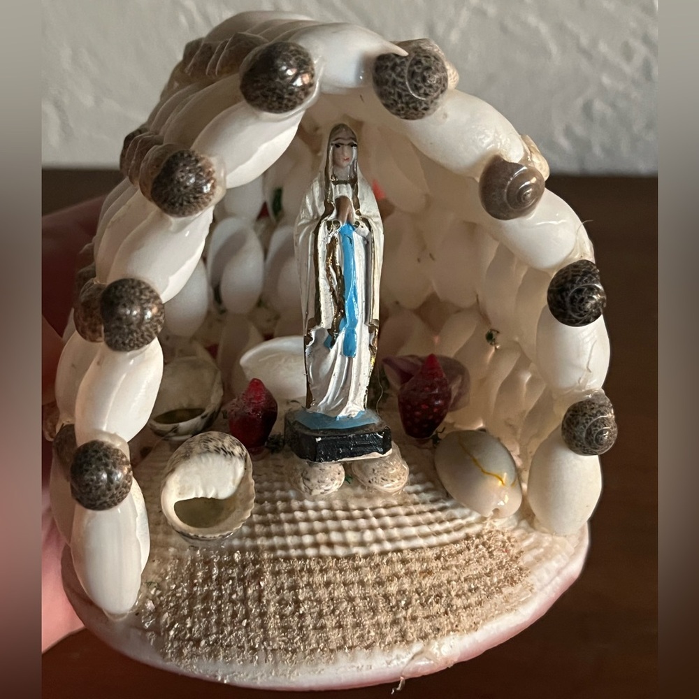 💙🐚Virgin Mary Mother of God Handmade Seashell Figurine Decorative Devotional💙🐚